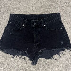 H&M Black Denim Shorts